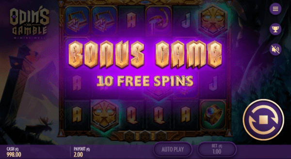 Odin's Gamble slot бонус бесплатных вращений
